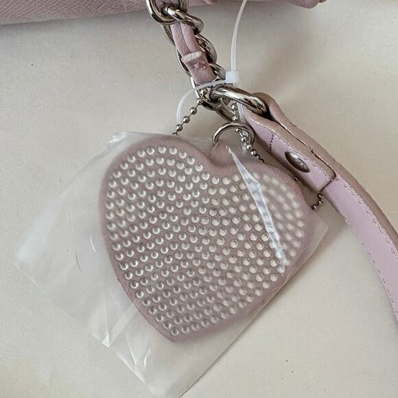Juicy Couture | Blush Pink Heart Charm | Mercari JUICY COUTURE Pink Peekaboo SATCHEL Gothic Gem Studded Heart Shoulder Bag Charm